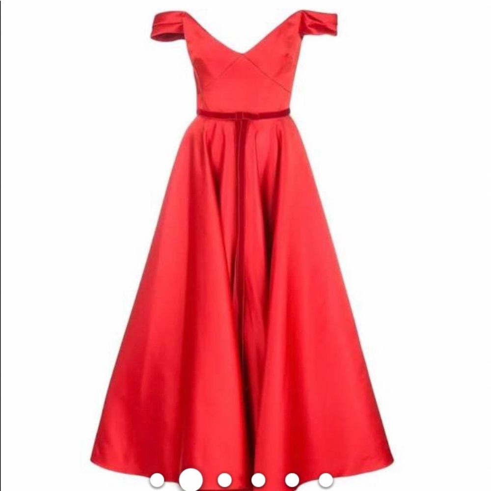 Marchesa Notte off the shoulder party dress!